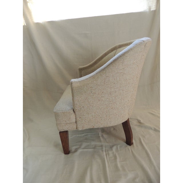 Mid-Century Modern Dunbar Style Barrel-Back Arm Club Chair For Sale - Image 9 of 10