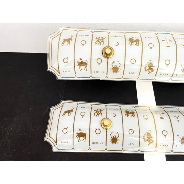 Mid-Century Modern 1970s Astrological Wall Lights, Pair For Sale - Image 3 of 17