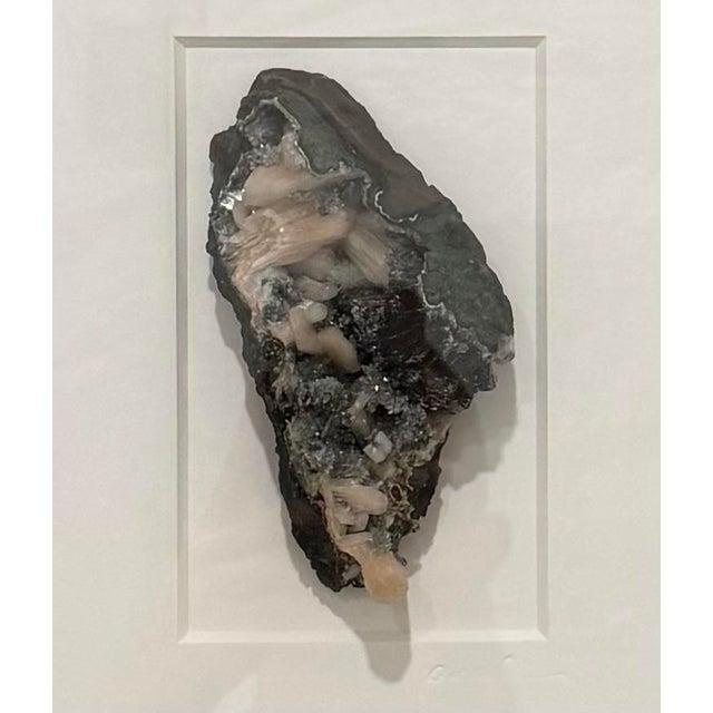 Contemporary Pheromone by Christopher Marley Stilbite & Heulandite on Quartz Framed Mineral Specimen For Sale - Image 3 of 5