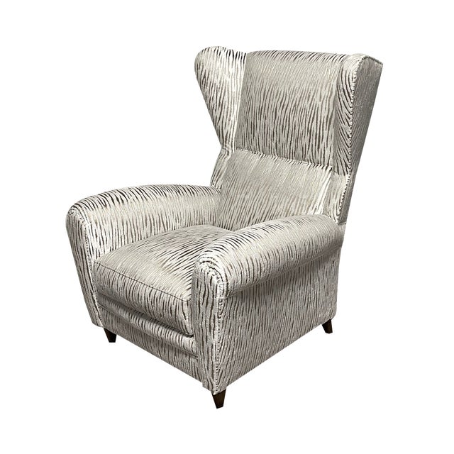 Vintage White Armchair, 1940s For Sale