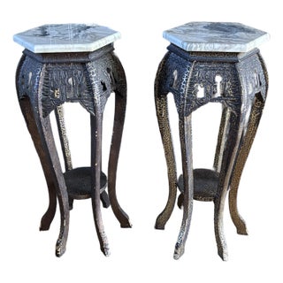 Pair of Antique Chinese Pedestals or Planters Circa 1920's For Sale