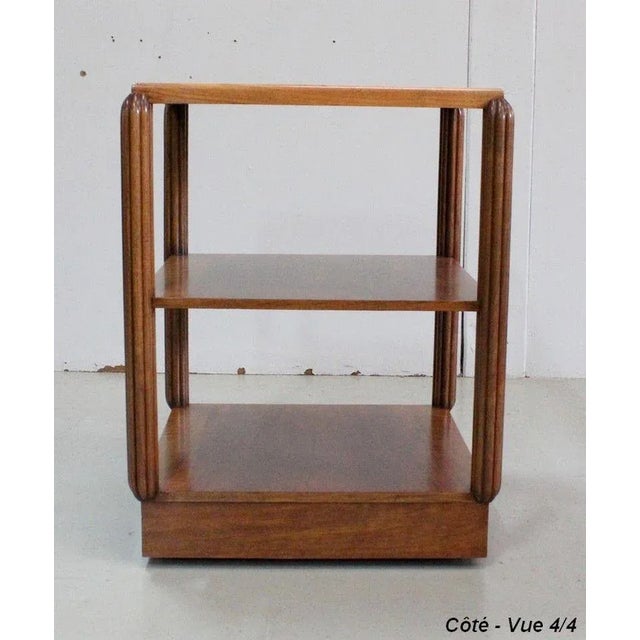 Antique Art Deco Style Walnut Trolley Table on Casters, Early 1900s For Sale - Image 11 of 18