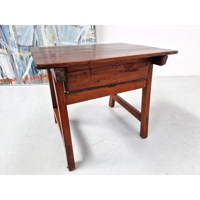19th Century Wabi Sabi Spanish Table with Drawer For Sale - Image 5 of 11