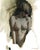 This oil painting presents a figure in a moment of introspection, her head bowed and hair cascading softly over her face....