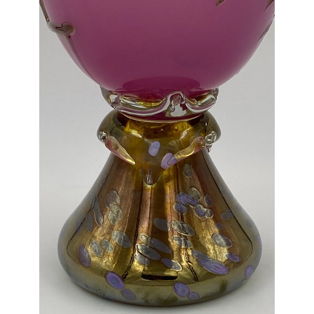 Murano Style Art Glass Centerpiece With Gold Finishes For Sale - Image 10 of 10