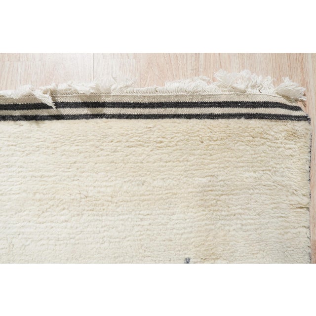 Textile 9x12 Selene Moroccan Ivory Diamond Contemporary Hand Knotted Wool Carpet Rug For Sale - Image 7 of 8