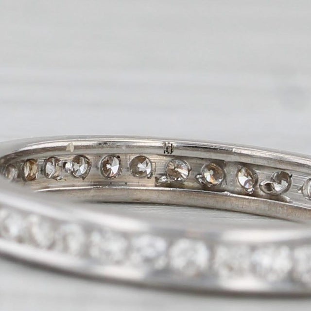 0.35ctw Diamond Eternity Wedding Band Stackable Anniversary Ring Size 4.25 For Sale - Image 4 of 8