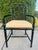 Vintage style faux bamboo side chair. • Style: Chinese Chippendale / faux bamboo geometric openwork back with armrests. •...