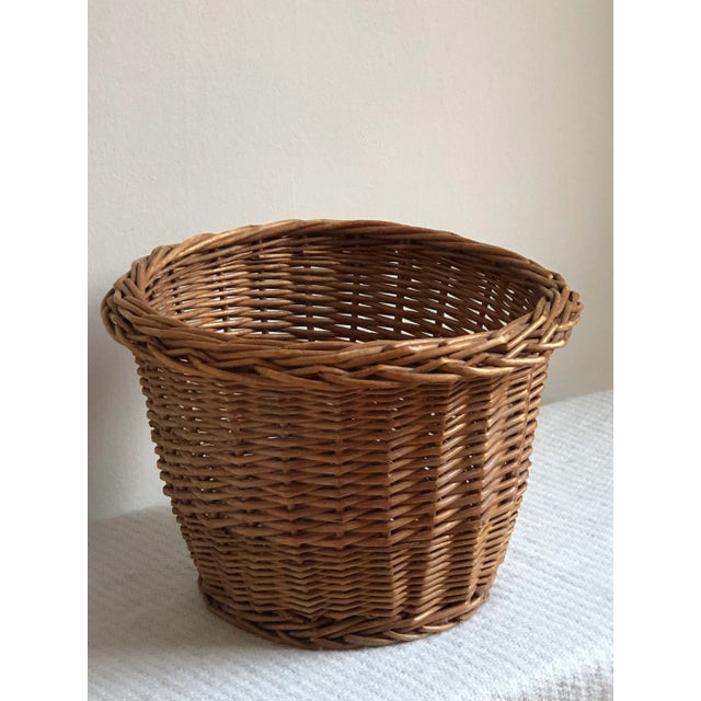 Mid-20th Century Wicker Planter Basket For Sale - Image 4 of 11