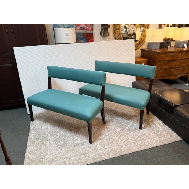 Design Plus Gallery presents a Pair of Custom Benches. The transitional silhouette enables the elegant pair to seamlessly...