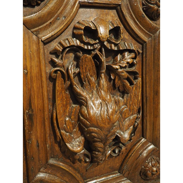 18th Century French Oak Hunt Buffet With Game Bird and Fish Panels For Sale - Image 10 of 18