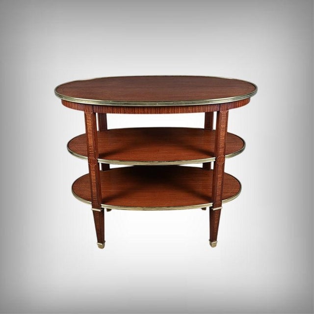 Three-Tier Serving Cart in Mahogany, 1890s For Sale - Image 14 of 14