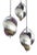 Vintage cascade pendant light from the 1970s, Lyfa Denmark. Each light is crafted with interlocking stainless steel...