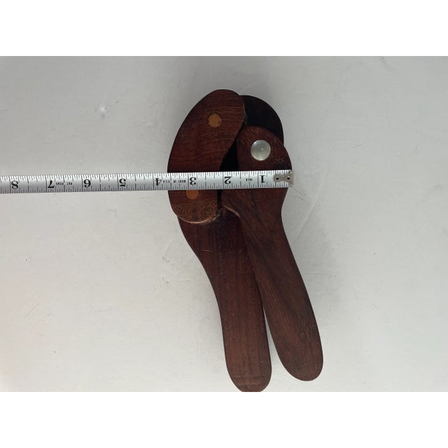 Wood Late 20th Century Vintage Large Handcrafted Solid Walnut Wood Nutcracker For Sale - Image 7 of 8