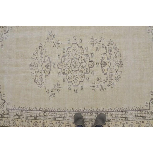 Textile Beige Vintage Anatolia Carpet For Sale - Image 7 of 10