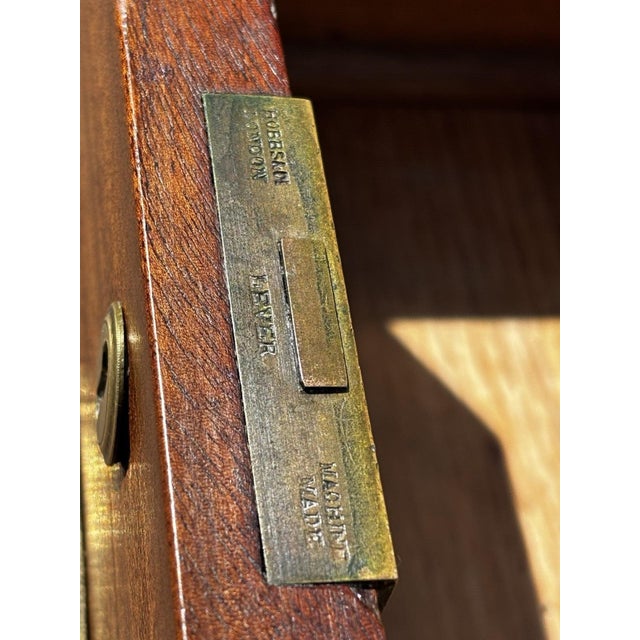 Brown Antique Brass-Bound Mahogany Campaign Chest from Ross & Co, Dublin For Sale - Image 8 of 18