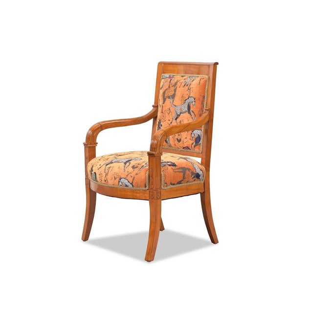 Seating Set in Cherry Wood, France, 1810s, Set of 5 For Sale - Image 3 of 13