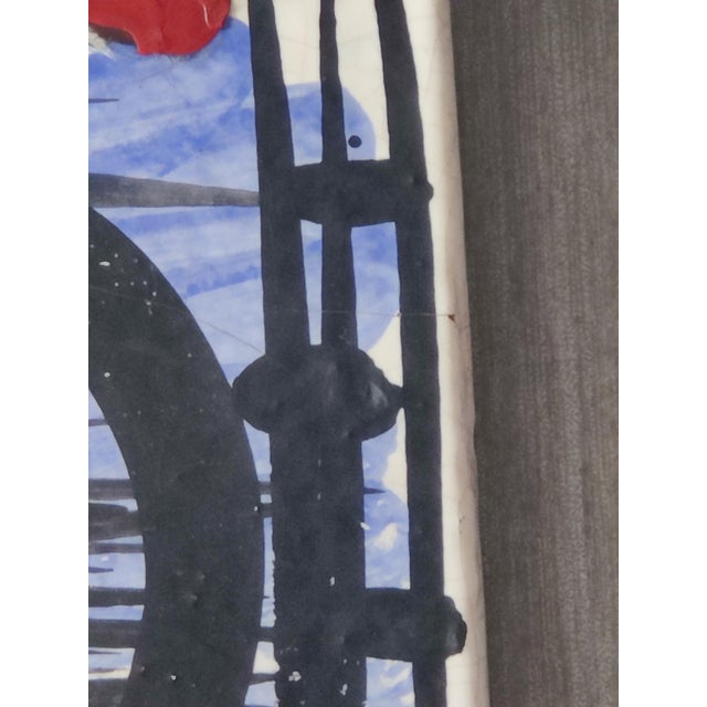 Abstract Composition on Ceramic Tile, Italy, 1980s For Sale - Image 10 of 14