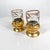 AMBIANIC presents Set of Two Fancy Gold Leaf Glass Demitasse Turkish Tea Mugs Arcoroc France 3.63 h x 3 d x 2.25 w...