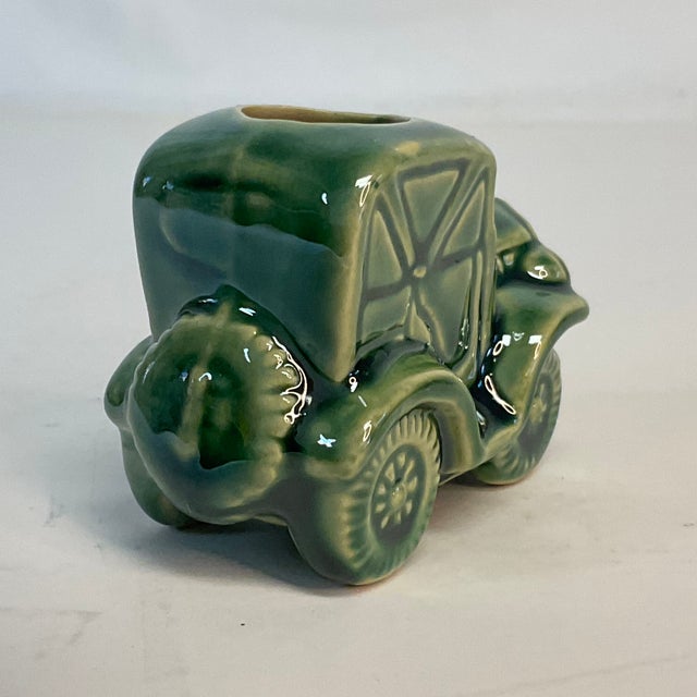 Ceramic 1950s Mid-Century Boho Chic Americana Ceramic Car Toothpick Holder For Sale - Image 7 of 9