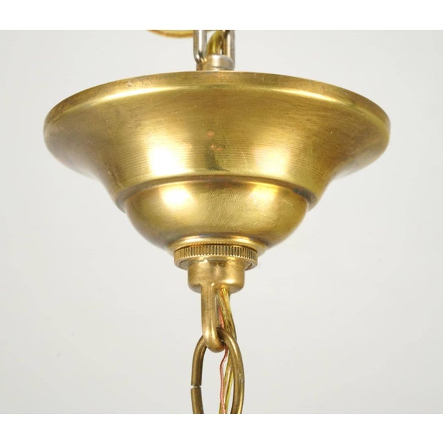 Metal Mid 20th Century Restored French Neoclassical Brass Lantern Pendant Light For Sale - Image 7 of 8