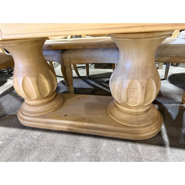 Bernhardt Two Pedestal Dining Set - Eight Chairs For Sale In Las Vegas - Image 6 of 9
