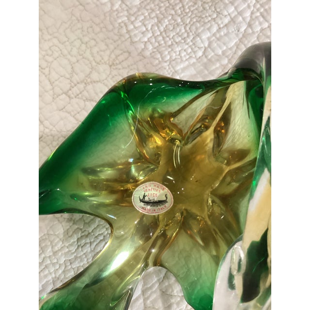 1960s Ferro & Lazzarini Murano Glass Bird Made for Jordan Import Company in 1963 For Sale - Image 5 of 5