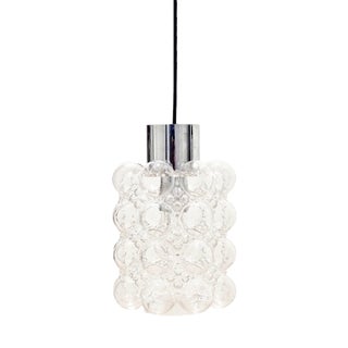 Mid-Century Modern Bubble Glass Pendant Light attributed to Helena Tynell for Limburg, Germany, 1960s For Sale