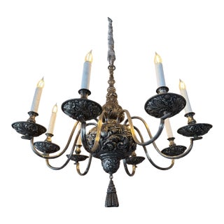 1900s E.F.Caldwell Silver-Plated Chandelier. For Sale