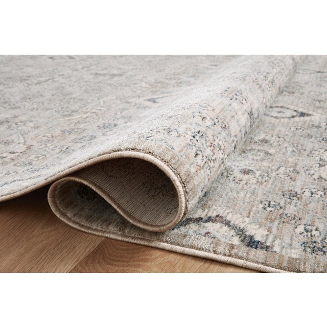 Transitional Amber Lewis x Loloi Zuma Silver / Sky 9'-6" x 13'-1" Area Rug For Sale - Image 3 of 8