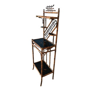 19th Century Bamboo Etagere For Sale