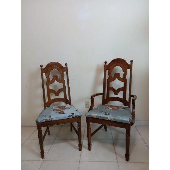 Chippendale Vintage Mahogany Chippendale Style Dining Room Chair 3 Side and 1 Arm Set of 4 For Sale - Image 3 of 6
