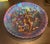 Poppy Show Carnival Glass Plate by Northwood in Electric Blue or Amethyst For Sale In Philadelphia - Image 6 of 8