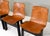 Metal Cognac Leather Tre 3 Dining Chairs by Angelo Mangiarotti for Skipper, 1978, Set of 4 For Sale - Image 7 of 17
