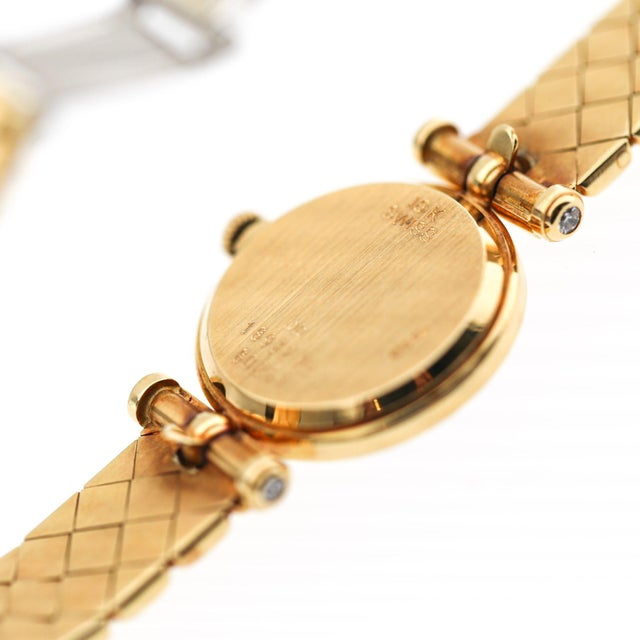 Mid 20th Century Mid 20th Century Van Cleef & Arpels Paris Classique 18k Gold Diamond Bezel Ladies Watch For Sale - Image 5 of 8