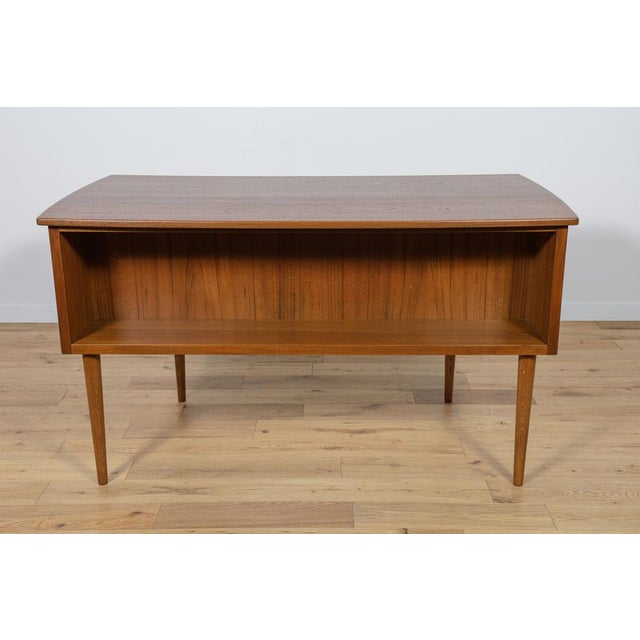 Wood Mid-Century Freestanding Teak Desk, 1960s For Sale - Image 7 of 18