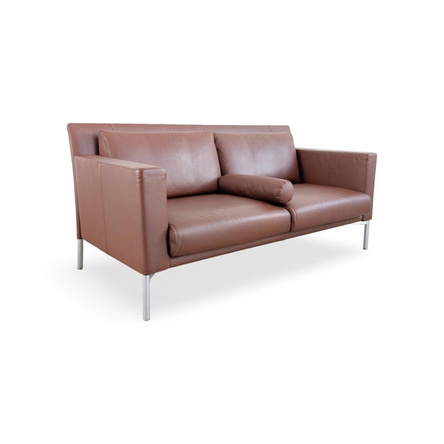 Postmodern Two-Seater Jason Sofa in Leather by Walter Knoll For Sale - Image 3 of 11