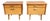 Mid-Century Modern Danish Bedside Tables in Duo-Tone Wood, 1950s, Set of 2 For Sale