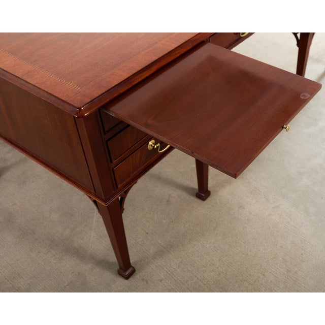 Baker Collector's Edition Georgian Mahogany Writing Table Desk For Sale - Image 10 of 18