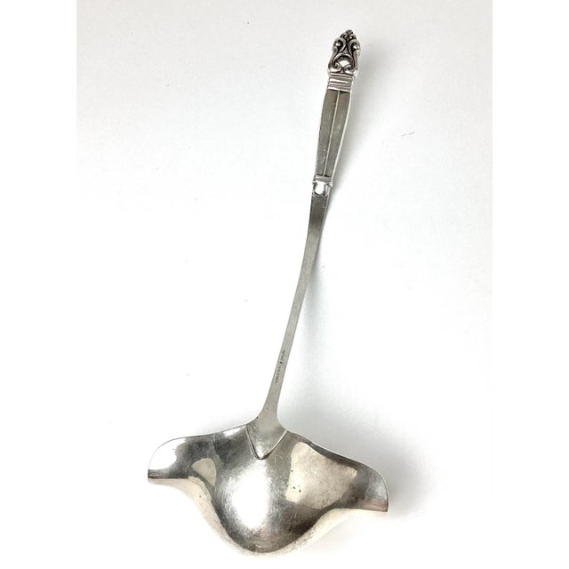 Silver 1960s Large International Sterling Silver Royal Danish Punch Ladle For Sale - Image 8 of 10