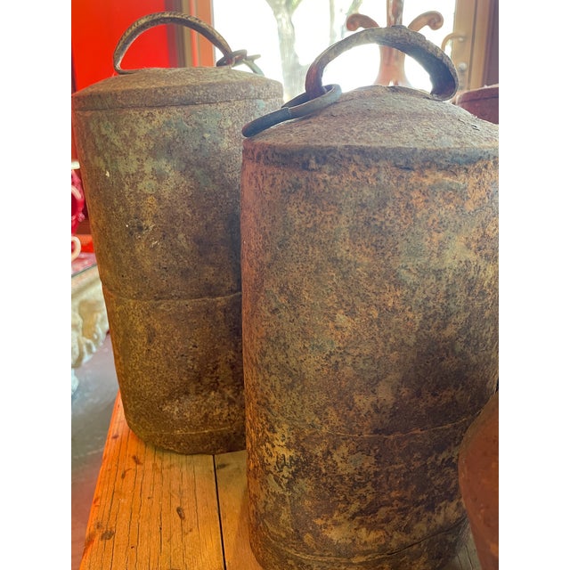 1940s Set of 6 Antique Copper Yak Bells For Sale - Image 5 of 12