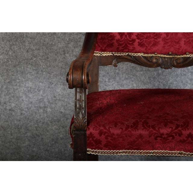 Antique Renaissance Armchair, 1900 For Sale - Image 14 of 18