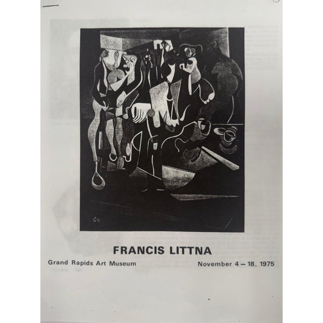 Francis Littna Last Supper, C. 1960 Signed Oil on Canvas - Modernist Religious For Sale - Image 4 of 11