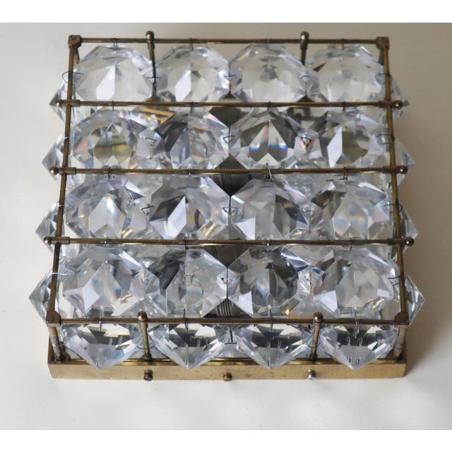 1950s Diamond Scone in Lead Crystal and Brass from Palwa, 1950s For Sale - Image 5 of 18