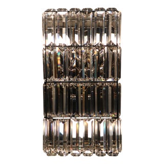 Wide Geometric Crystal Wall Lamp by Bakalowits, 2010s For Sale