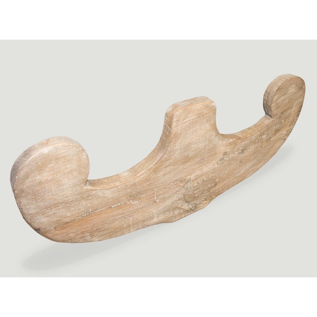 Tribal Andrianna Shamaris Architectural Teak Wood Wall Hanging For Sale - Image 3 of 6