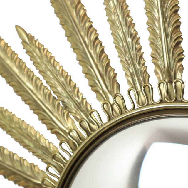 Mid-Century Modern Copper-Plated Metal Sunburst Mirror from Deknudt, 1960s For Sale - Image 12 of 13