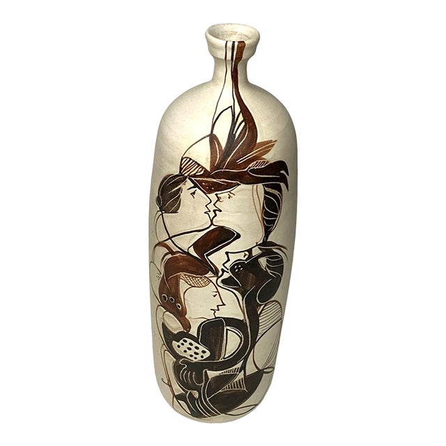 Noma Santo Stefano Di Camastra Studio Art Pottery Vase Italy For Sale