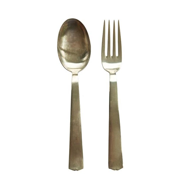 Nickel Silver Cutlery Set by Gio Ponti for Calderoni, 1960s, Set of 89 For Sale - Image 11 of 18