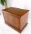 4 Drawers Embossed Leather Top Burl Wood File Cabinet Credenza w/ Key For Sale - Image 12 of 13
